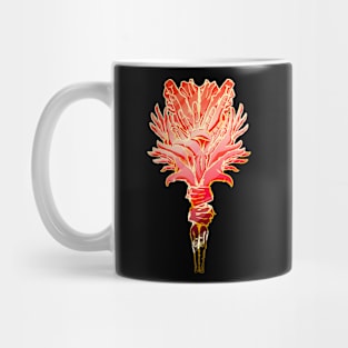 Occult Red & Gold Flower Bouquet of Hands Mug